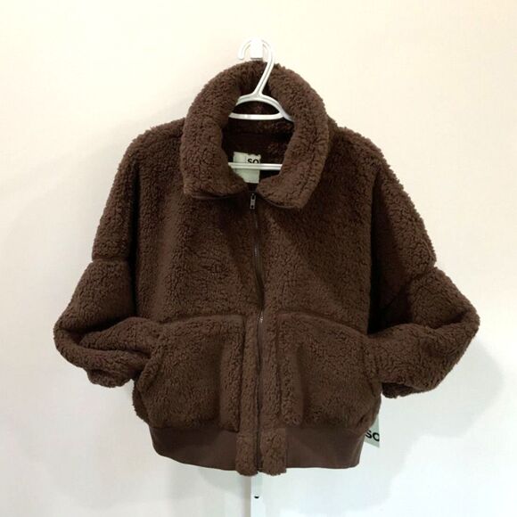 NWT!! Teddy Bear Zip Up Coat in Chocolate XXL - Picture 1 of 8